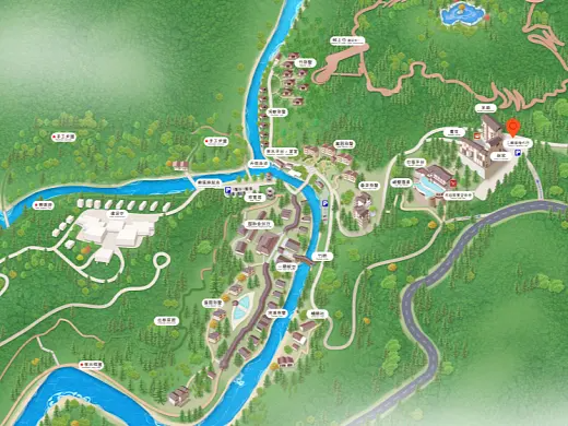 平昌结合景区手绘地图智慧导览和720全景技术，可以让景区更加“动”起来，为游客提供更加身临其境的导览体验。